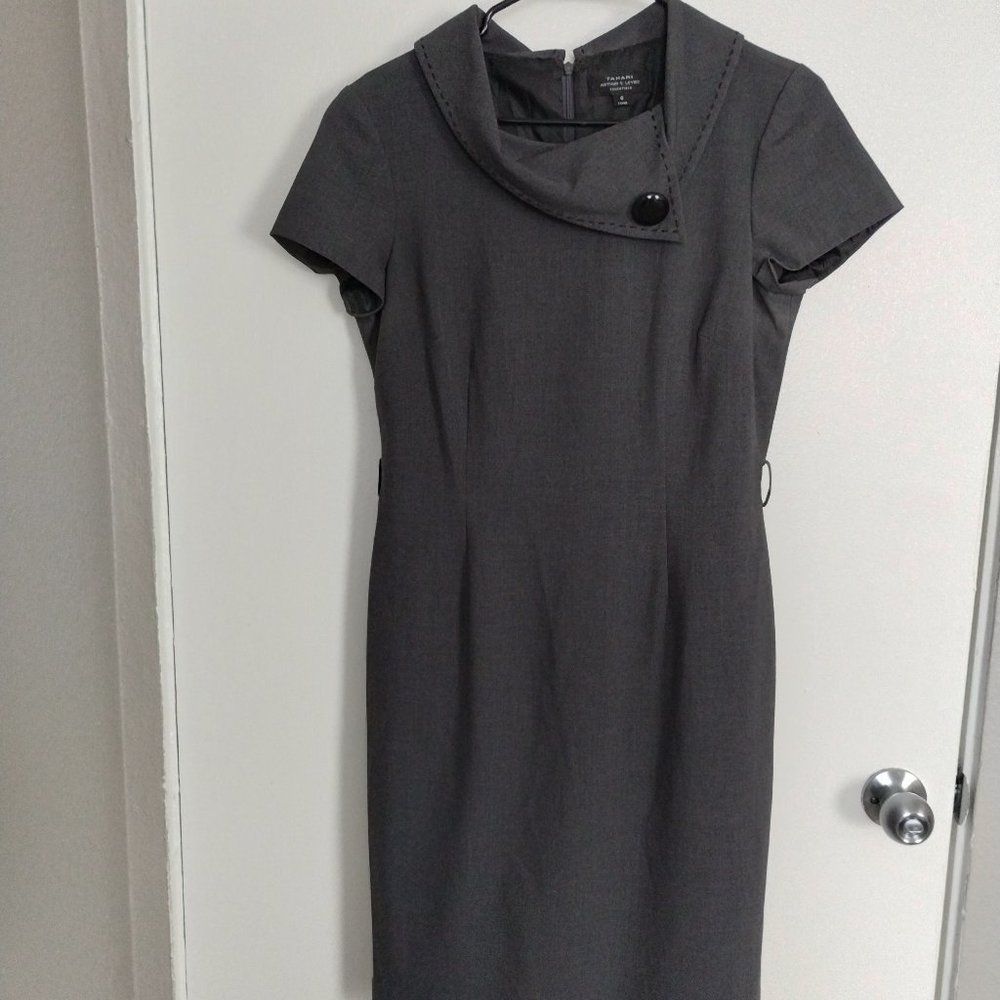 Tahari Gray Dress Size 6